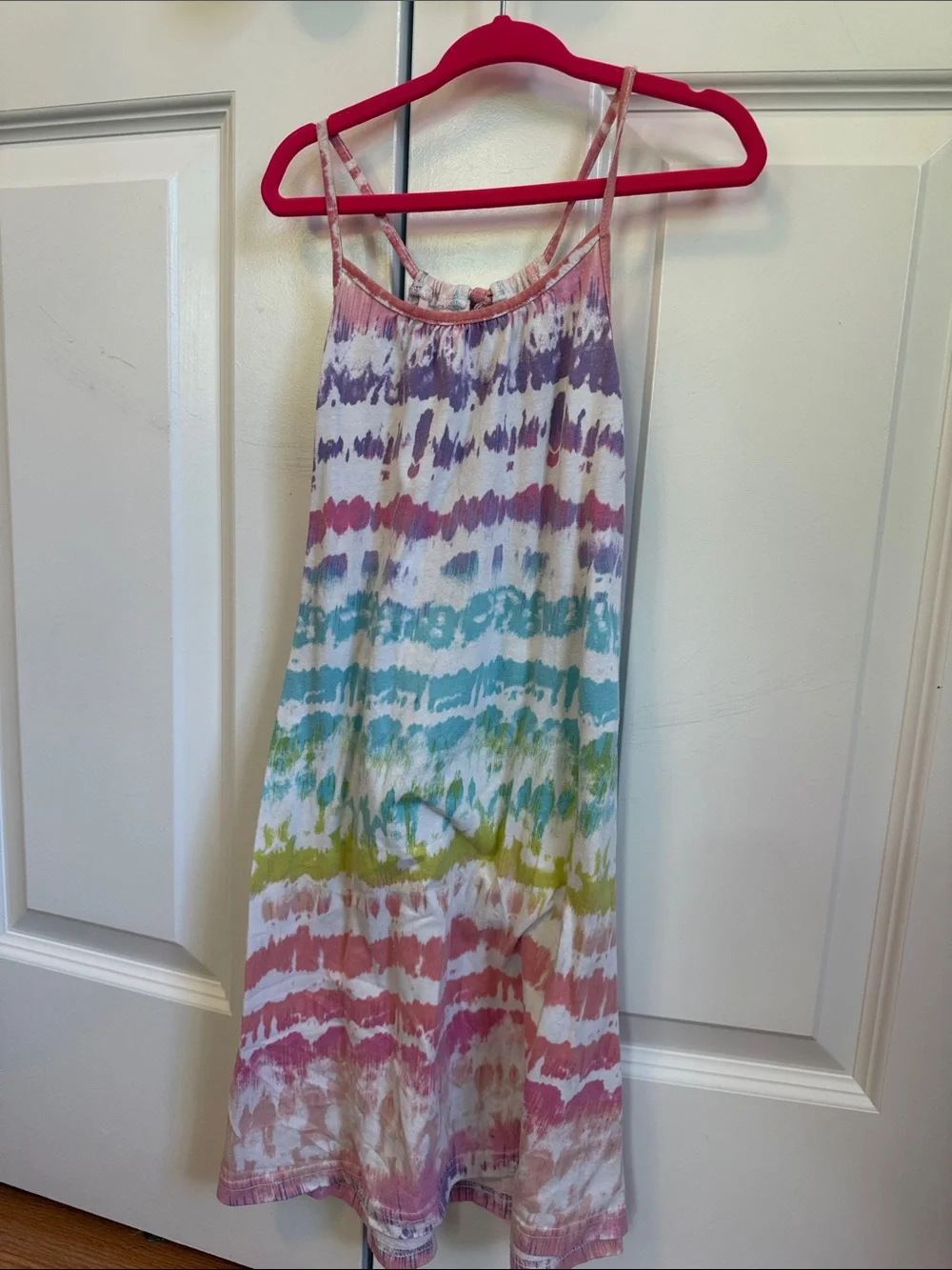Kids Tie-Dye Nightgown - Multicolor Sleeveless Pajama Dress